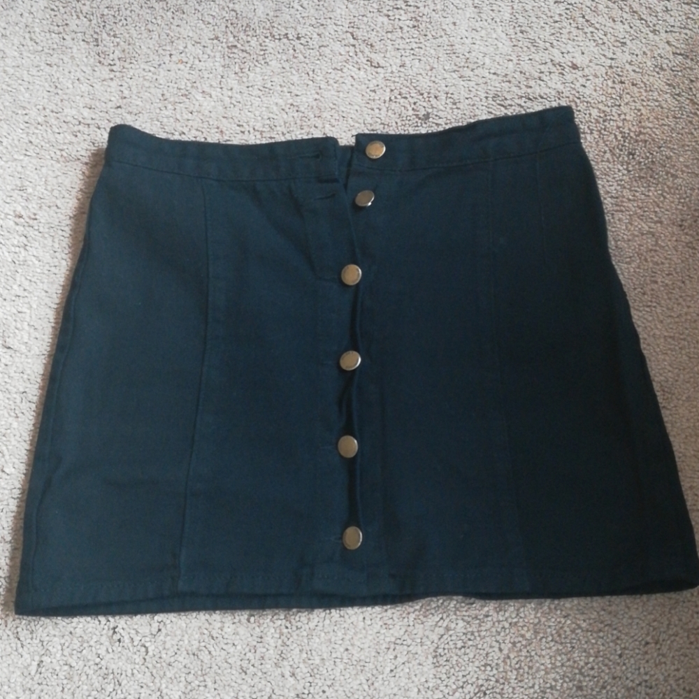 Black Denim Skirt